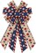 Threetols Large Patriotic Wreath Bow – Red, White & Blue Stars & Stripes Burlap Bow for Front Door, Memorial Day, Labor Day & 4th of July Tree Topper, Indoor/Outdoor Holiday Decor